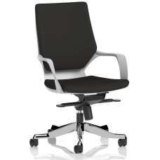 Xenia Fabric Office Chair With Arms In Black - UK