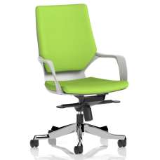 Xenia Fabric Office Chair With Arms In Myrrh Green - UK