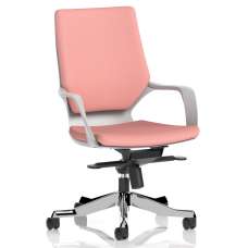 Xenia Fabric Office Chair With Arms In Quest Shrimp - UK