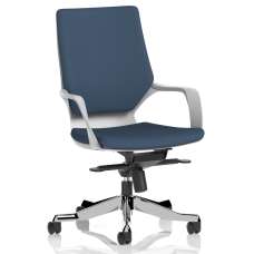 Xenia Fabric Office Chair With Arms In Quest Whelk - UK