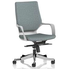 Xenia Fabric Office Chair With Arms In Rivet Tensile - UK
