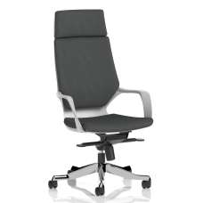 Xenia High Back Fabric Office Chair With Arms In Quest Mussel - UK