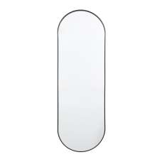 Yareli Large Oval Wall Mirror In Black Frame - UK