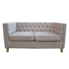 Yoking Chenille Fabric 2 Seater Sofa In Mink - UK