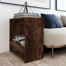 Ypsilanti Wooden Side Table - Smoked Oak - UK