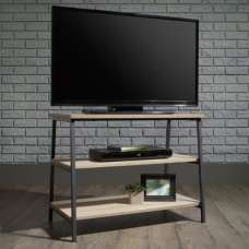 Indio Wooden TV Stand With 2 Shelves In Charter Oak - UK