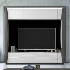 Zaire Gloss Entertainment Unit In White And Grey With LED - UK