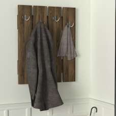 Zanviro Wooden Coat Rack In Walnut - UK