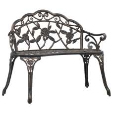 Zavino Outdoor Aluminium Seating Bench in Bronze - UK