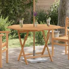 Zaviso Garden Octagon Solid Wood Dining Table in Brown - UK