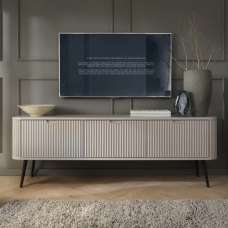 Zebulon Wooden TV Stand With 2 Doors In Cashmere - UK