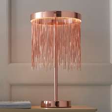 Zelma LED Table Lamp In Brushed And Copper - UK