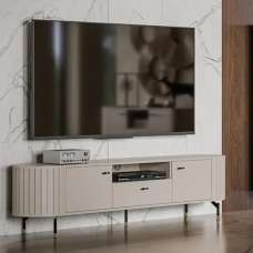 Zurich Wooden TV Stand With 2 Doors 1 Drawer In Cashmere - UK
