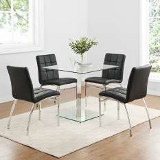 Check out our budget dining table sets including wooden, glass and high gloss in beautiful designs at affordable price