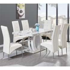 We have elegant high gloss dining tables sets with 4, 6 and 8 chairs to suit your needs and home
