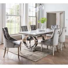 Browse marble dining tables and chairs to add a luxury touch to your dining room including 4, 6 and 8 seater