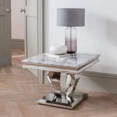 Sofa end tables in various materials including wood, glass, gloss & marble for your living room