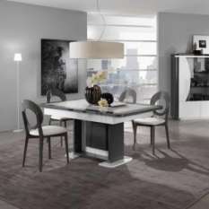 high gloss extending dining tables UK, gloss extendable dining table and chair set