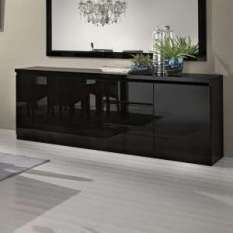 High Gloss White Sideboards With Led Lights for living & dining room