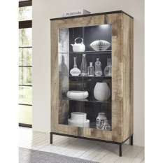 Shop display cabinets in glass & high gloss with led lights. Perfect for ornaments & diner plates in your living or dining room.