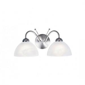 Milanese Satin Silver Double Wall Light