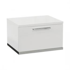 Sinatra Bedside Cabinet In White High Gloss With 1 Drawer