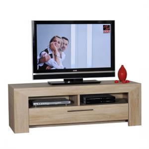Lucena Light Oak Finish LCD TV Stand With 2 Shelf And Drawer