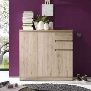 Armadio Oak Finish 3 Door Sideboard With 2 Drawers