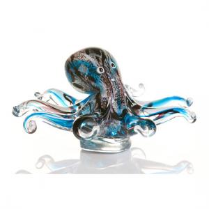 Octopus Sculpture In Multicoloured Glass