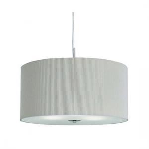 3 Light Cream Drum Pendant With Frosted Glass Diffuser
