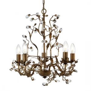 Almandite Chandelier Ceiling Light With Crystal Droplets