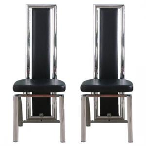 Chicago Black Dining Chairs In A Pair