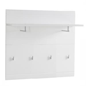 Adrian Wall Mounted Coat Rack In White Gloss Fronts