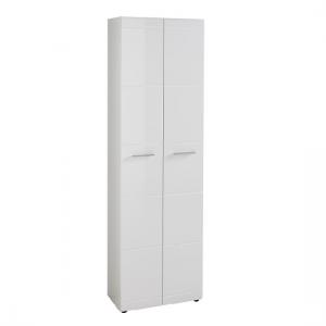 Adrian Wardrobe In White With Gloss Fronts And 2 Doors