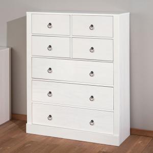 Stanley Chest Of Drawers In White With 7 Drawers