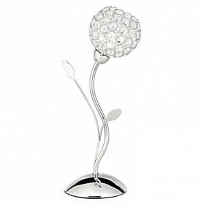 Bellis II Chrome Table Lamp With Clear Glass Shade