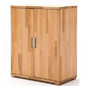Cento Solid Core Beech Low Board Storage Cabinet With 2 Door