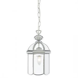 Moroccan Chrome Finish Lantern Pendant With Bevelled Glasses