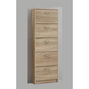 Atlanta Shoe Storage Cabinet In Oaktree With 5 Drawer