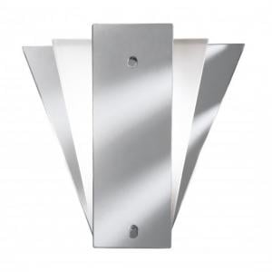 Deco Fan Style Frost Mirror Wall Lamp With Glass Panel