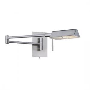 Apothecary Satin Silver Adjustable Swing Arm Wall Light