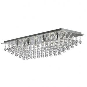 Hanna 8 Lights Ceiling Fitting With Clear Crystal Drops Chrome