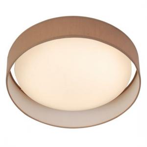 Modern Led Flush Ceiling Lamp In Acrylic Brown Finish