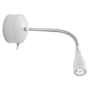 White Flexible Six Led Reading Light With Flexible Chrome Cable