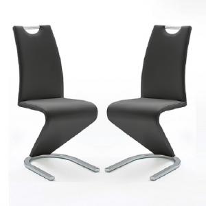 Amado Z Black Faux Leather Dining Chair In A Pair