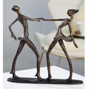 Jive Sculpture In Bronce With Black Base