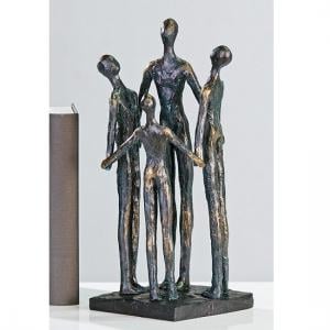 Group Sculpture In Bronce With Black Base