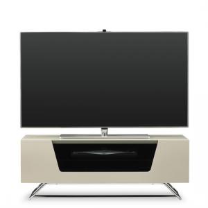 Clutton LCD TV Stand In Ivory With Chrome Base