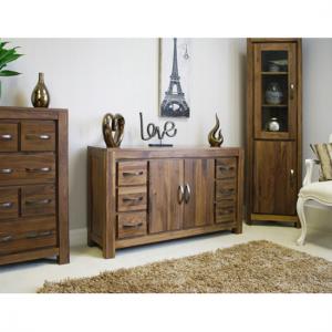 Sayan Walnut Six Drawer Sideboard