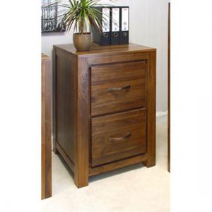 Sayan Walnut Two Drawer Filing Cabinet